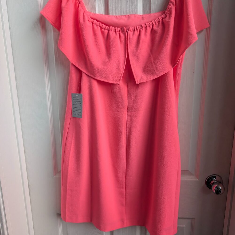 NWT Charles Henry Hot Pink Off Shoulder Dress | XL | Nordstrom